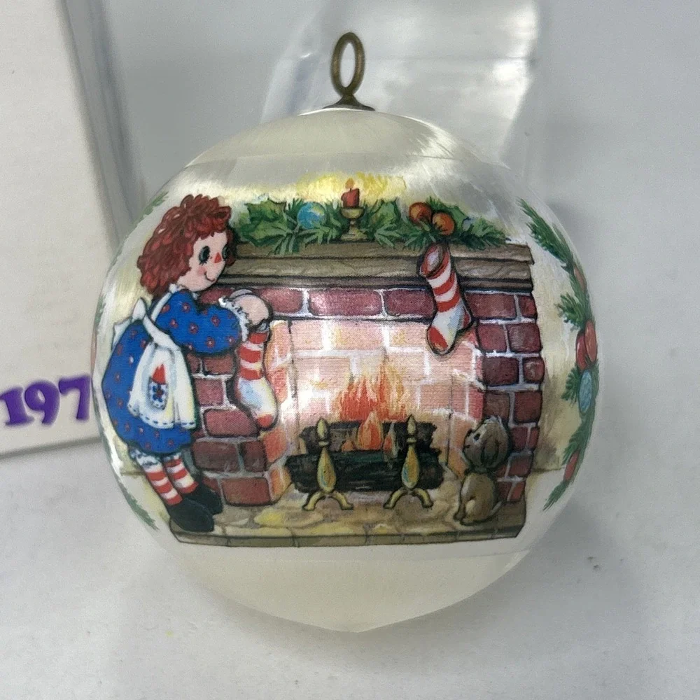 VTG 1976 Raggedy Ann Xmas Ornament Schmid Thread Limited Edition Original Box
